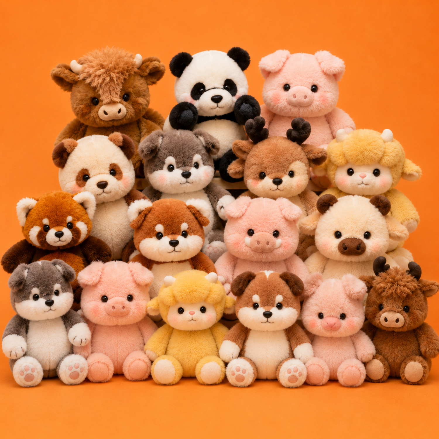 Mojibricks 45CM Rumi the Red Panda Plush Toy – Giant Ultra-Soft Cloud-Touch Stuffed Animal – Large Cuddle Companion for Ages 4+