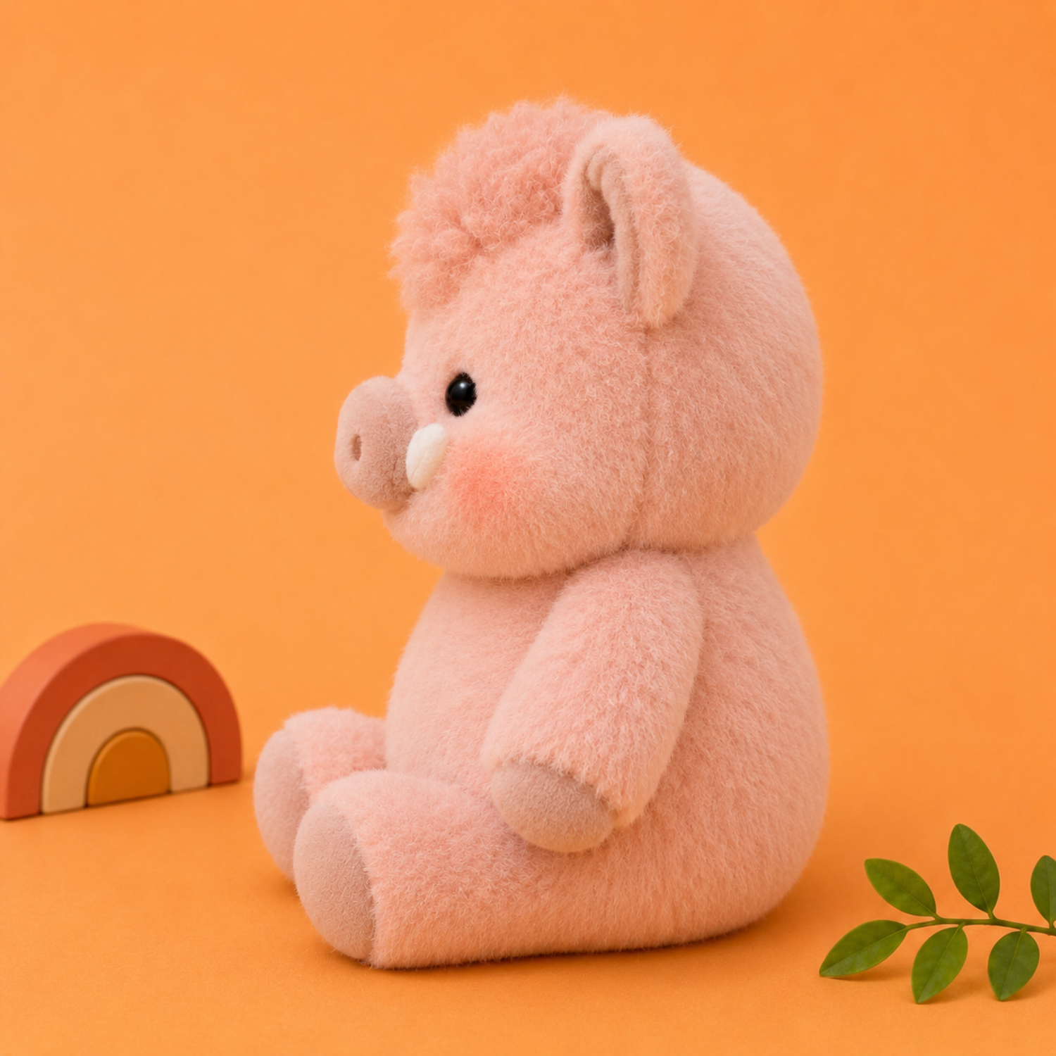 Mojibricks 45CM Bramble the Dusty Rose Boar Plush Toy – Giant Ultra-Soft Cloud-Touch Stuffed Animal – Large Cuddle Companion for Ages 4+
