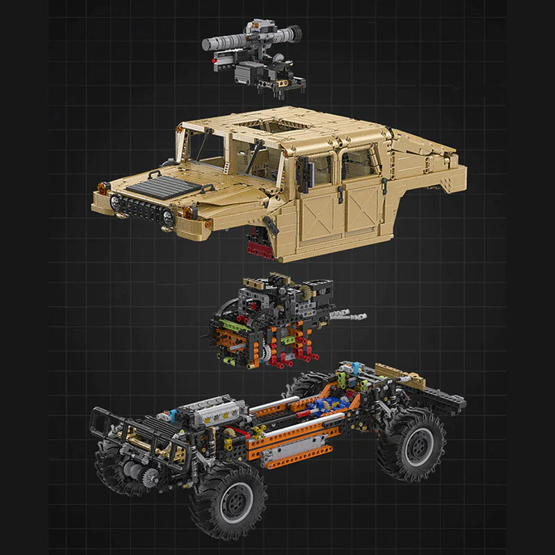3934-Piece Remote-Controlled Humvee