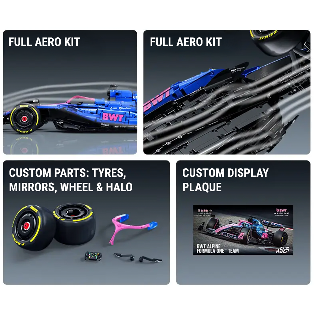 BWT Alpine Formula One Team Car Model - 2172 Pieces
