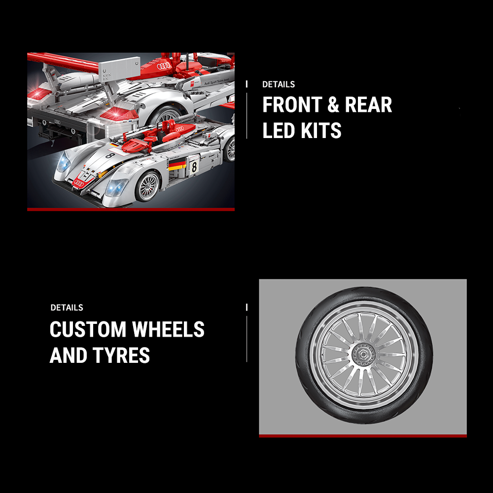 Audi R8 LMP 2000 - 2425-Piece Model Assembly Kit