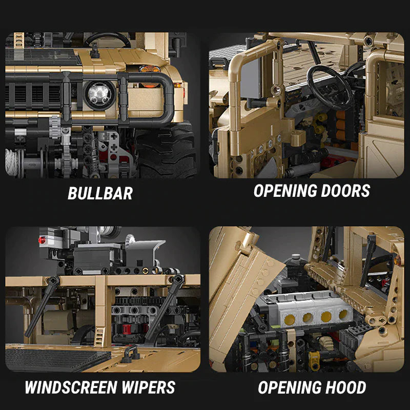 3934-Piece Remote-Controlled Humvee