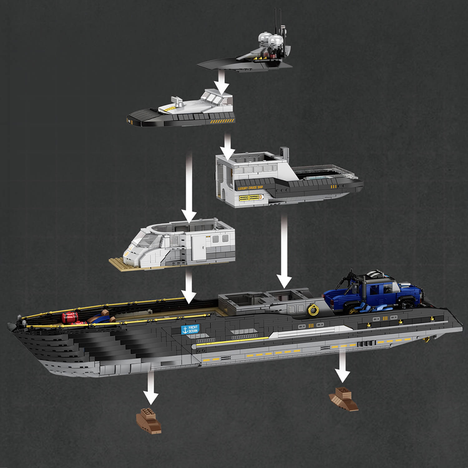 Ultimate Superyacht Building Set - 4420 Pieces
